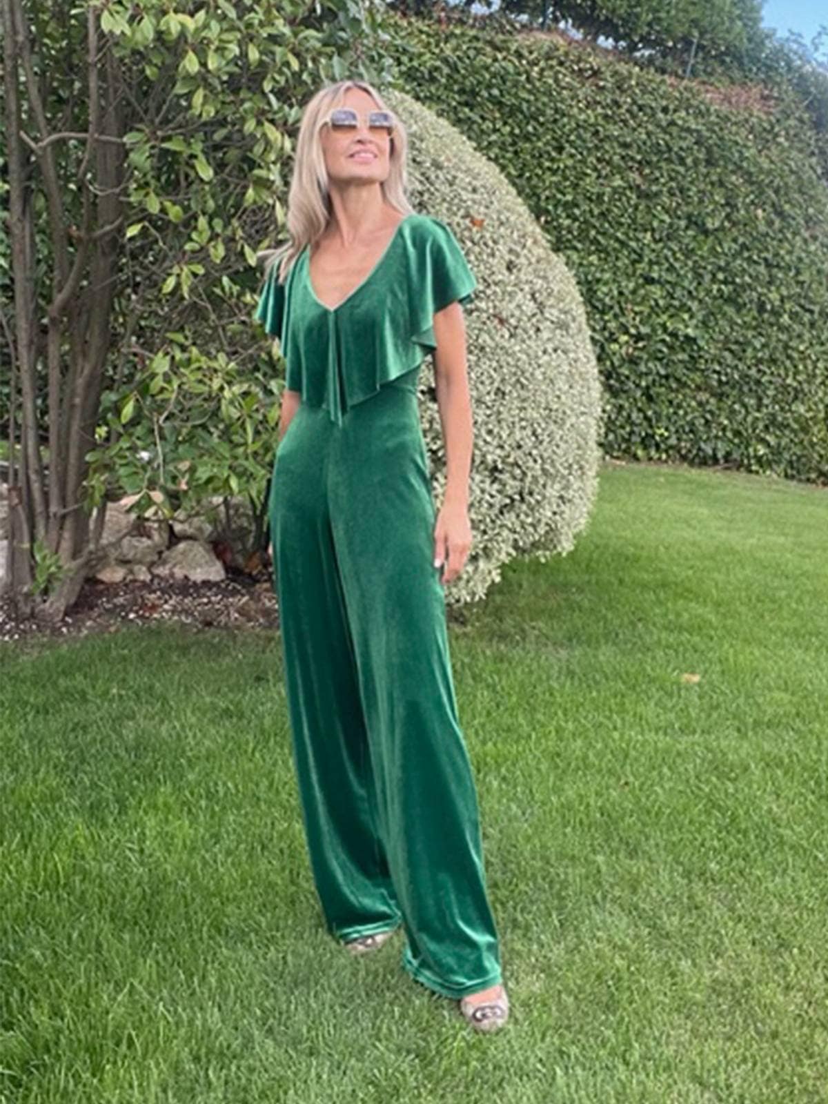 Slow Love Mono Terciopelo Verde Vestidos Fiesta Para Abuelas Vestidos  Elegantes Para Abuelitas