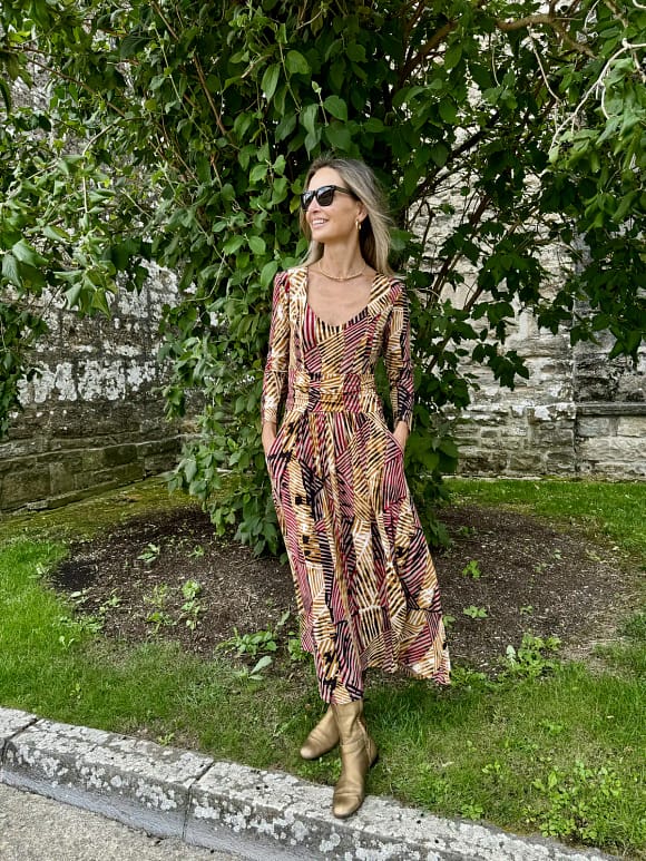 Vestido jade mostaza