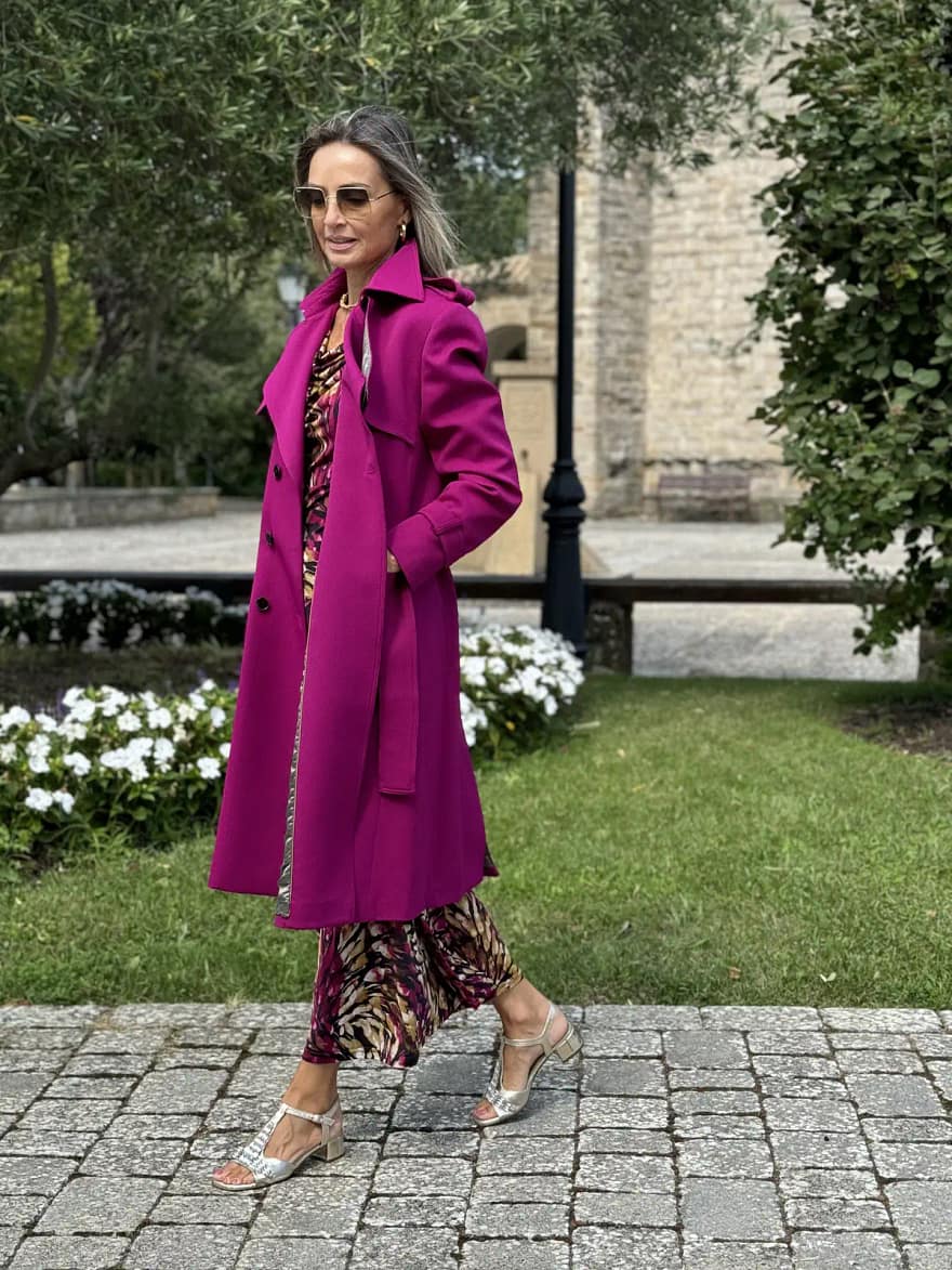Outfit Abrigo Look Abrigo Fucsia Abrigo Fucsia Paris Chaquetas Y